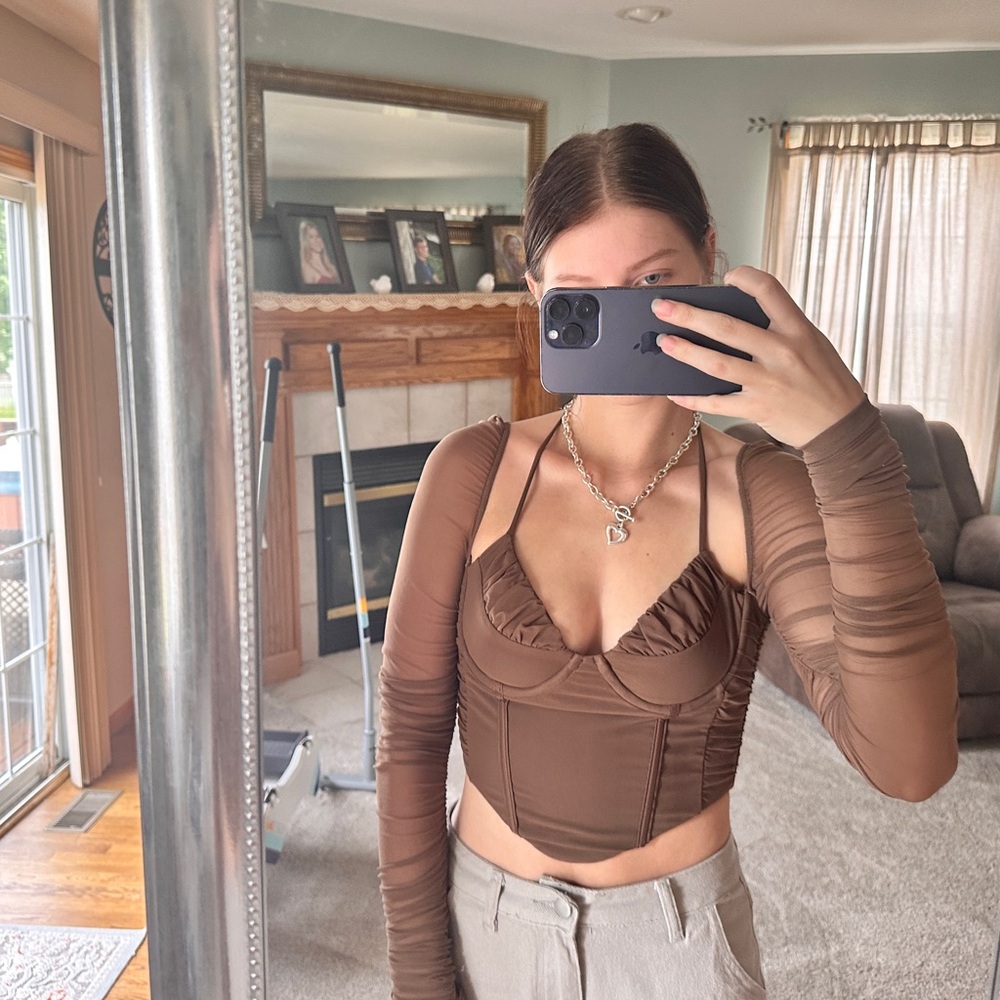 White fox boutique corset top